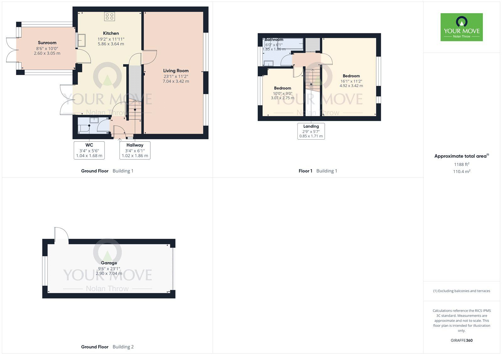 Floorplan of 2 bedroom Detached House for sale, Acre Lane, Northampton, Northamptonshire, NN2