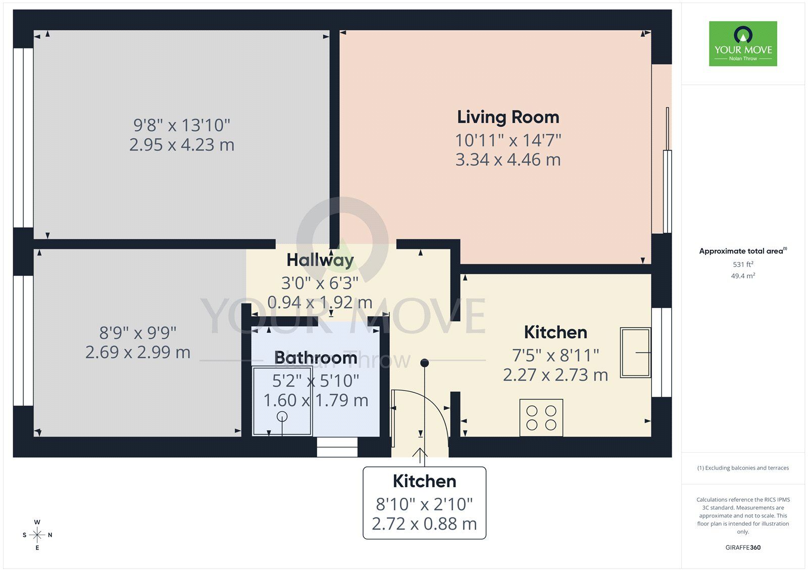 Floorplan of 2 bedroom Semi Detached House for sale, The Avenue, Welford Road, Northamptonshire, NN2