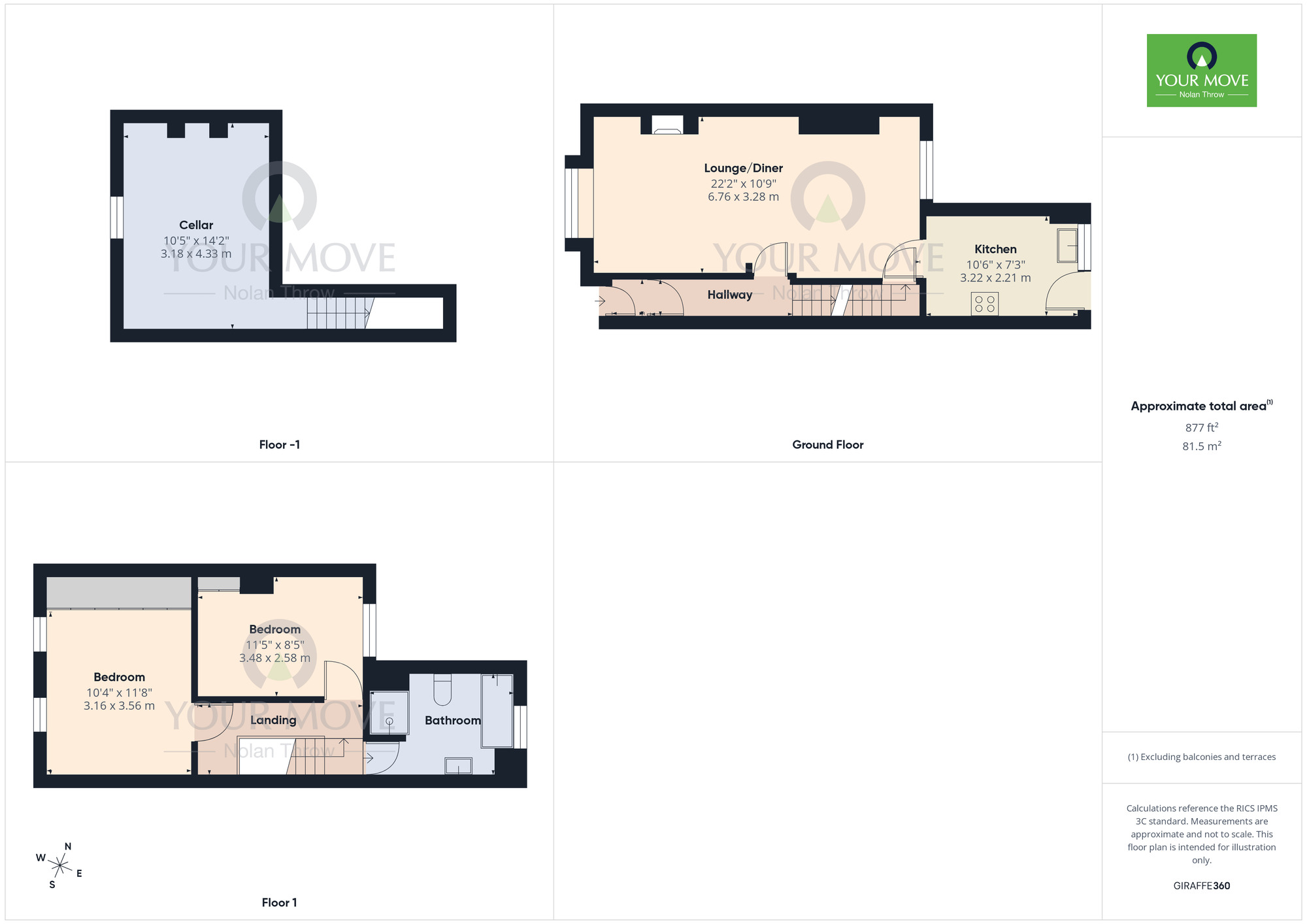 Floorplan of 2 bedroom Mid Terrace House for sale, Kingswell Road, Kingsthorpe Village, Northampton, NN2