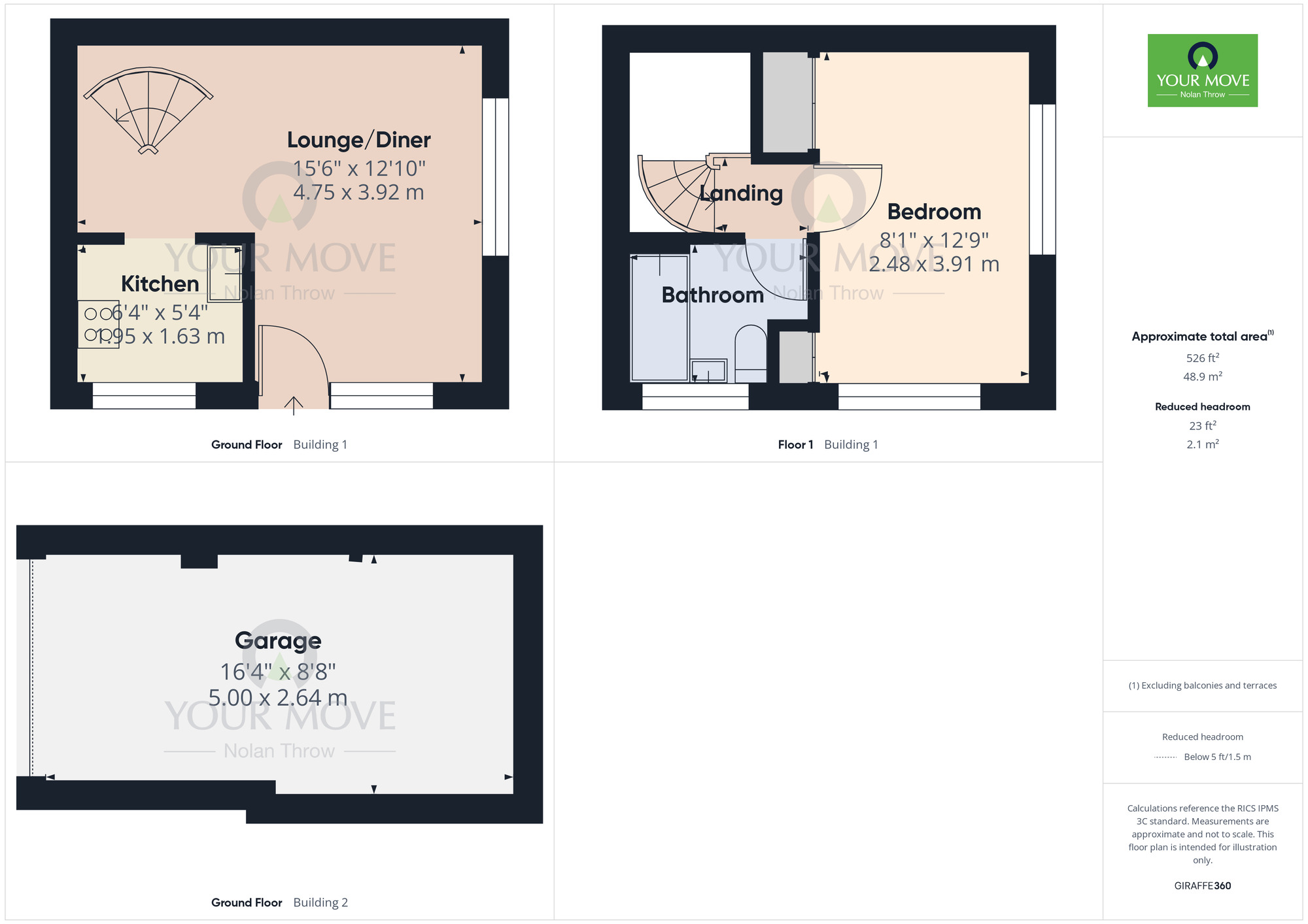 Floorplan of 1 bedroom House for sale, Manorfield Close, Little Billing, Northampton, NN3
