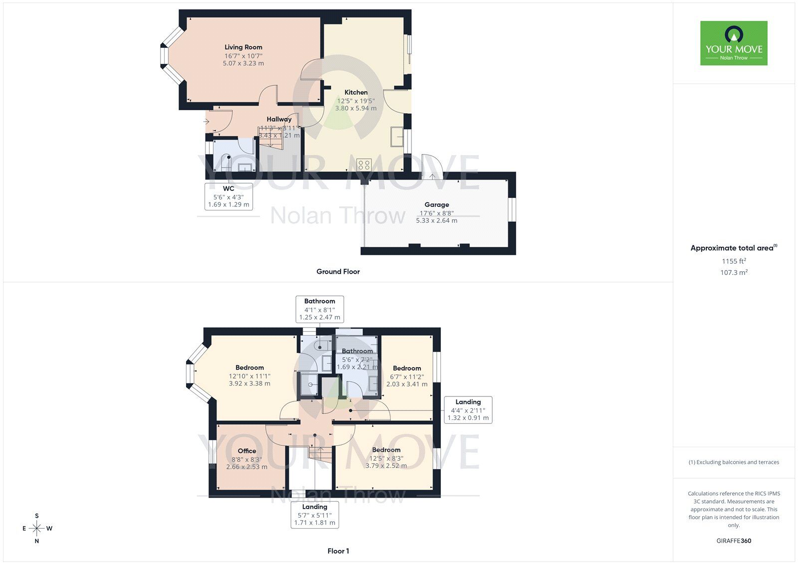 Floorplan of 4 bedroom Detached House for sale, Jenner Crescent, Kingsthorpe, Northampton, Northamptonshire, NN2