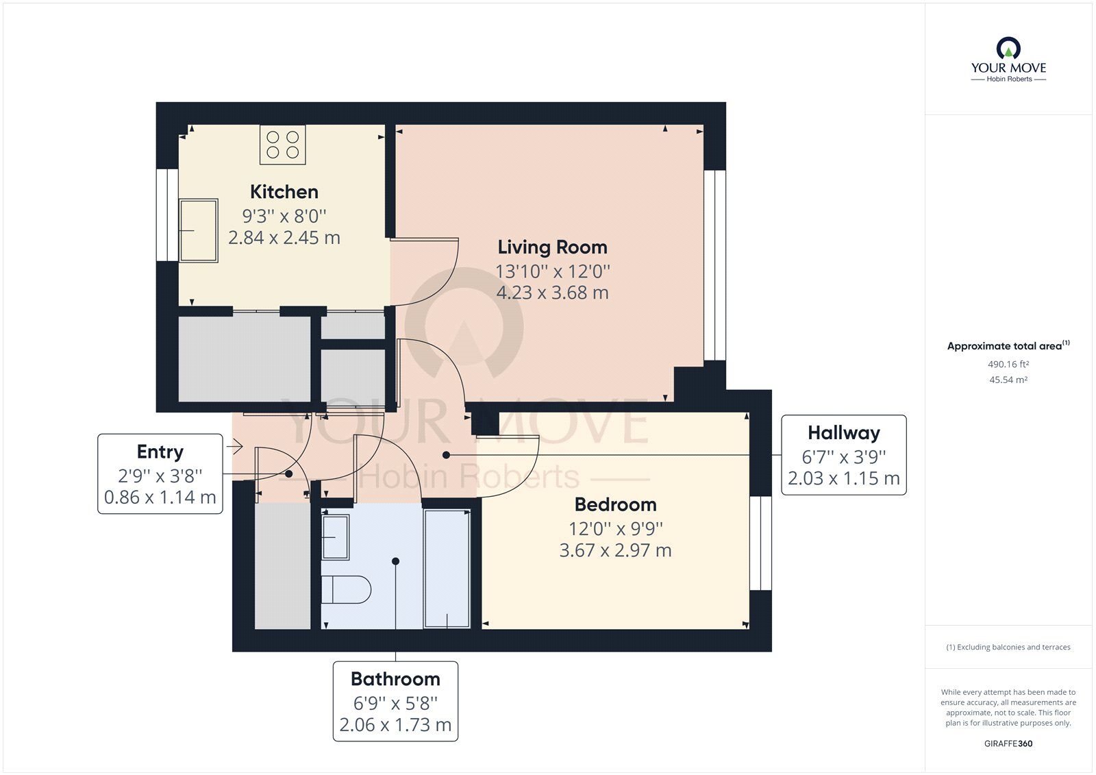 Floorplan of 2 bedroom Flat to rent, Newnham Road, Northampton, Northamptonshire, NN2