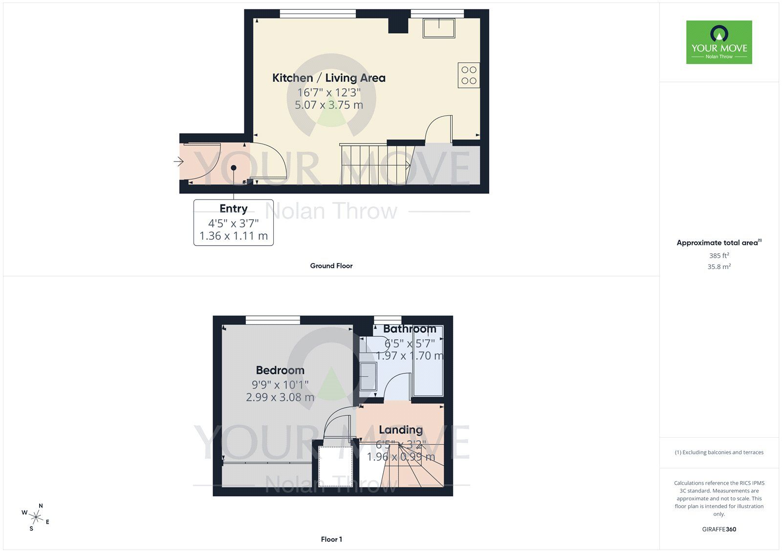 Floorplan of 1 bedroom House for sale, Mill Meadow, Kingsthorpe, Northampton, NN2
