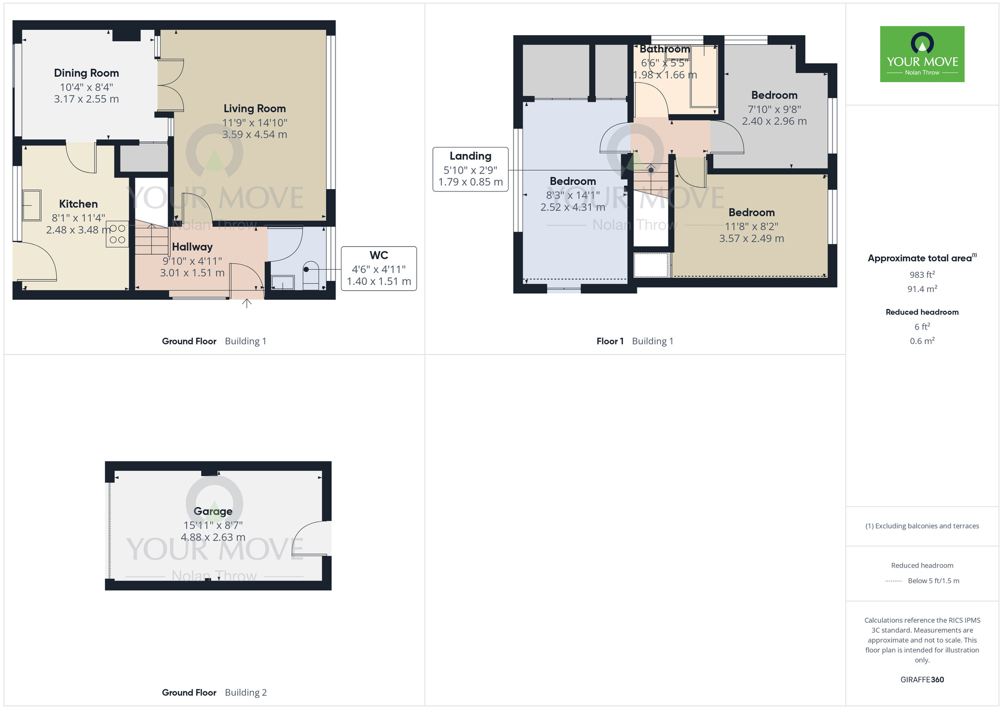 Floorplan of 3 bedroom Detached House for sale, Redland Drive, Northampton, Northamptonshire, NN2