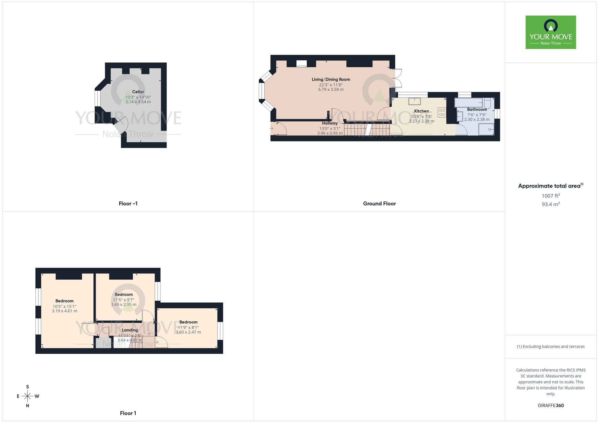 Floorplan of 3 bedroom Mid Terrace House for sale, Cecil Road, Kingsthorpe, Northampton, NN2