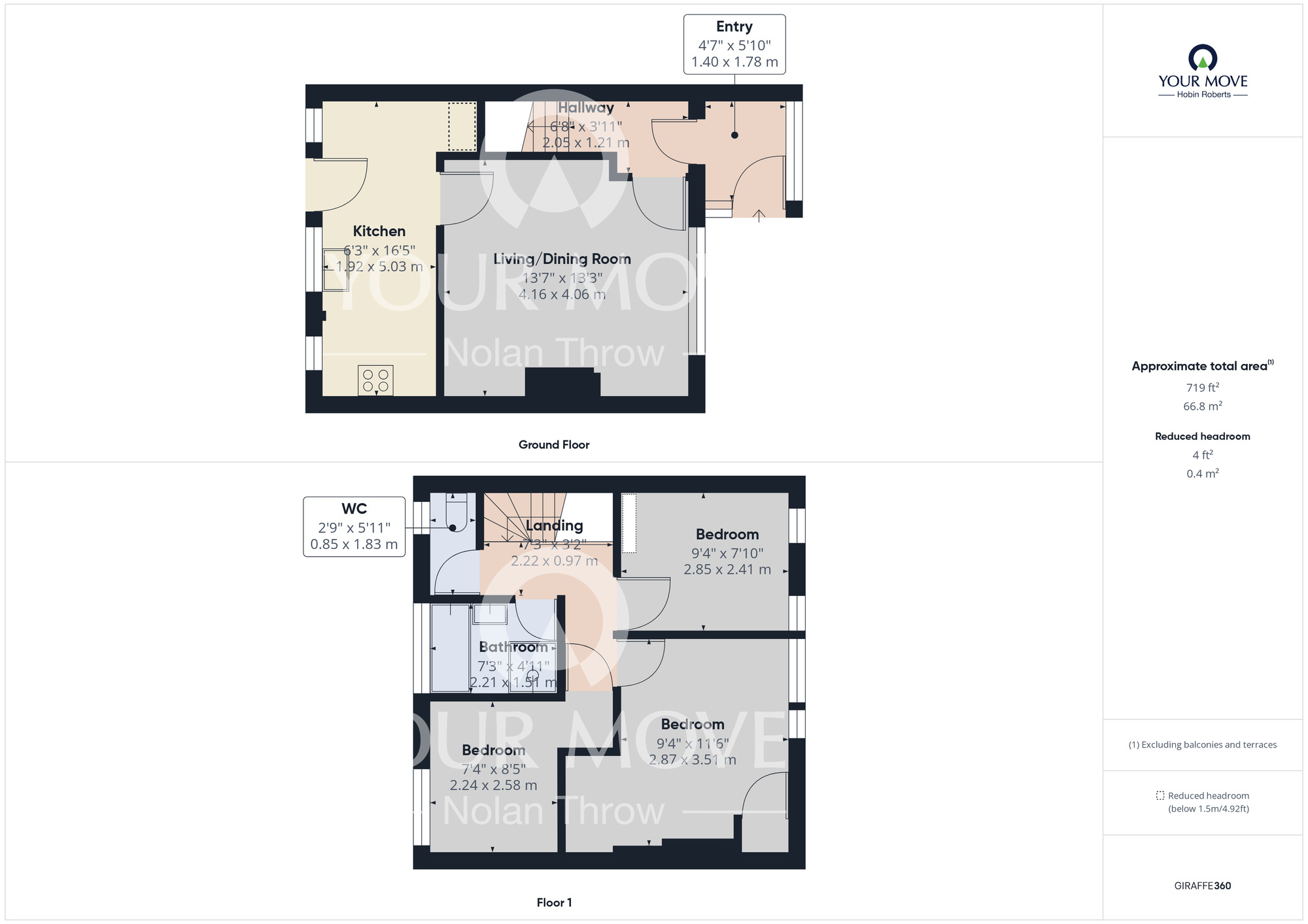 Floorplan of 3 bedroom Mid Terrace House for sale, Eastern Avenue North, Northampton, Northamptonshire, NN2