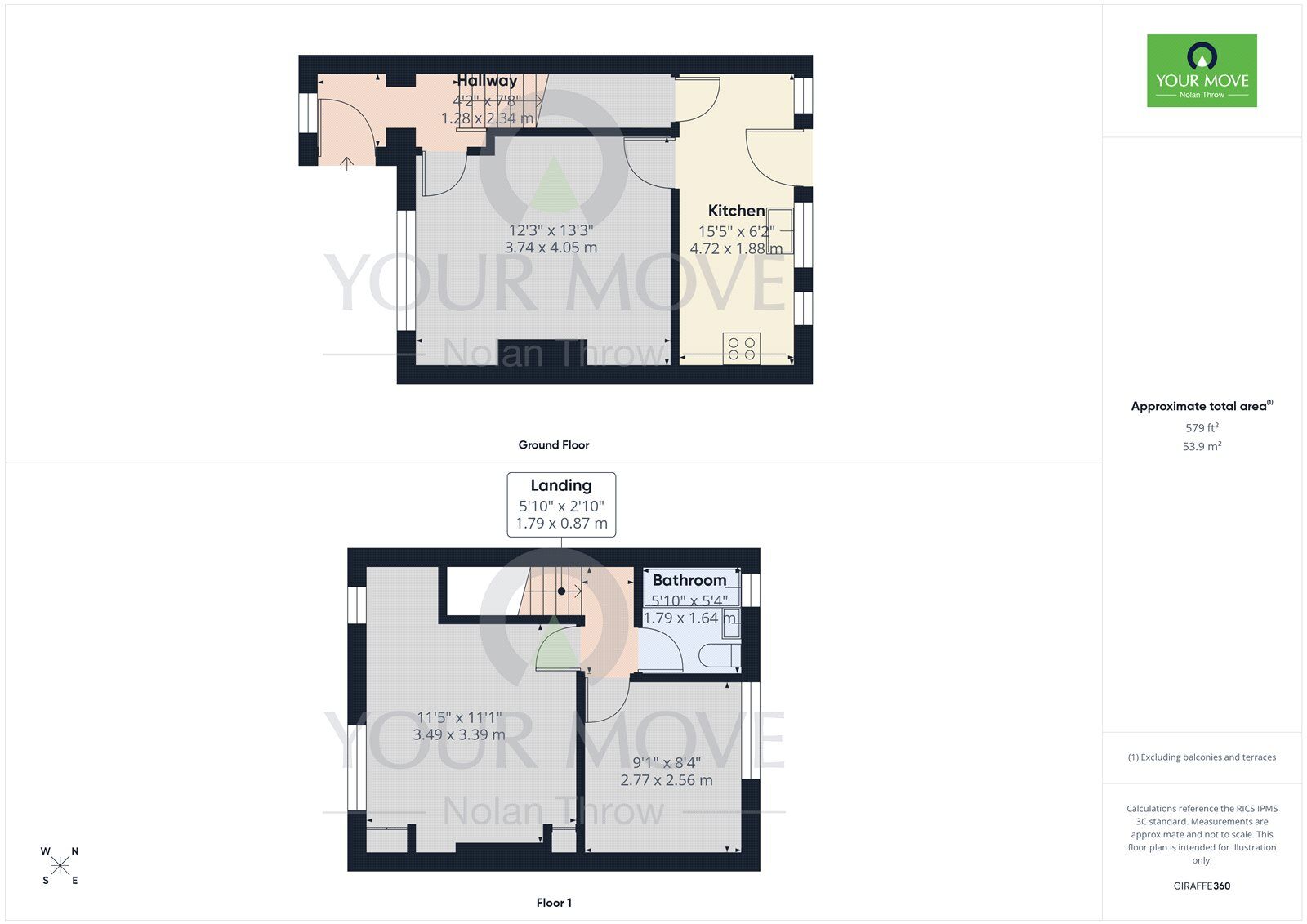 Floorplan of 2 bedroom Mid Terrace House for sale, Hastings Road, Kingsthorpe, Northampton, Northamptonshire, NN2