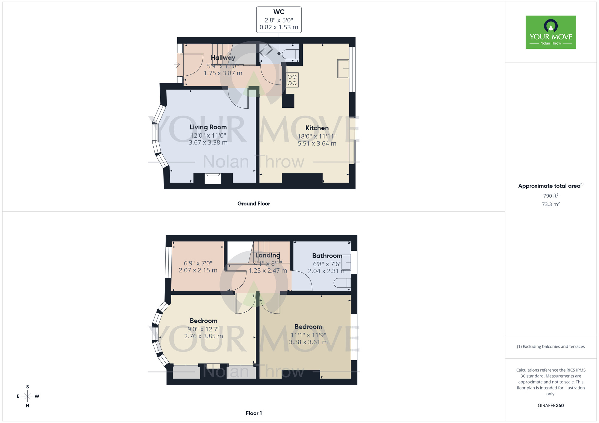Floorplan of 3 bedroom Mid Terrace House for sale, Lyncroft Way, Kingsthorpe Hollow, Northamptonshire, NN2