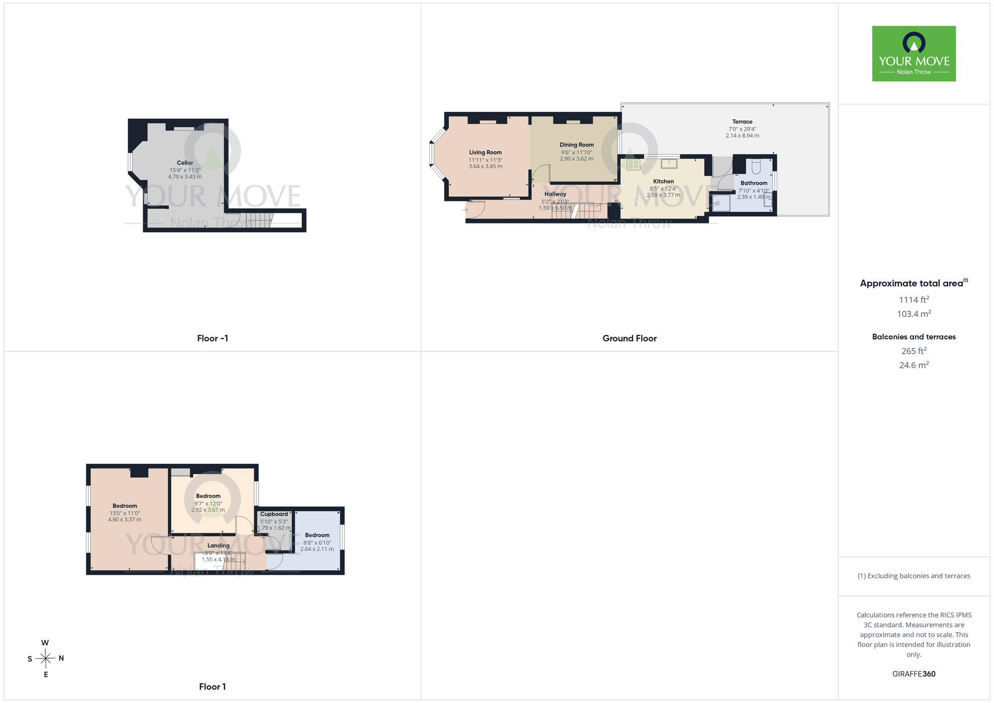 Floorplan of 3 bedroom Mid Terrace House for sale, Osborne Road, Kingsthorpe, Northamptonshire, NN2
