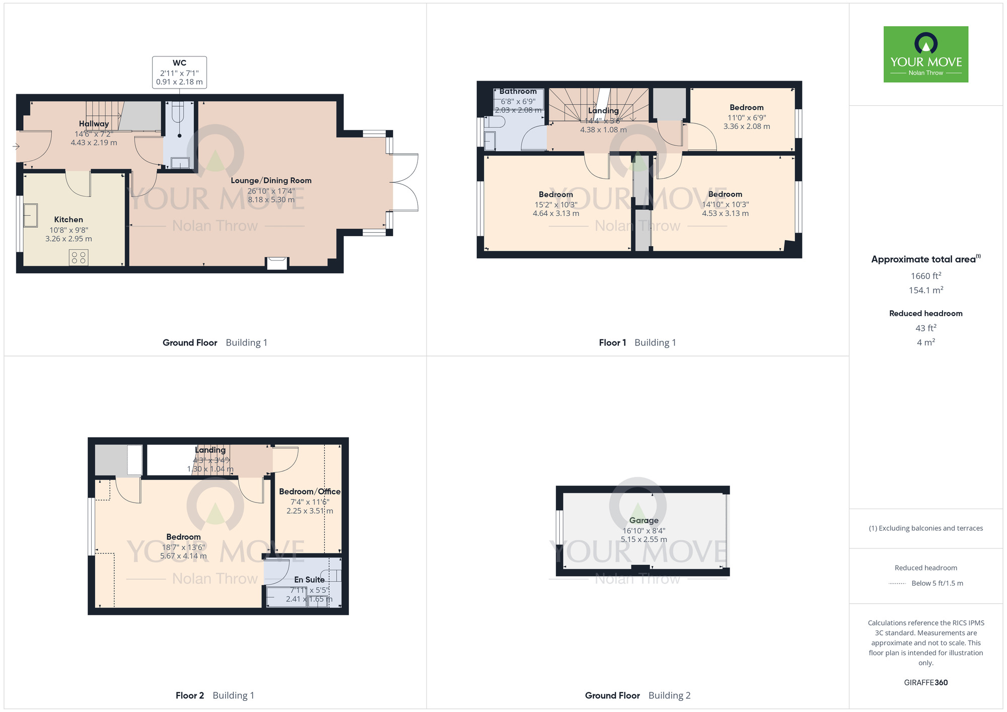 Floorplan of 5 bedroom Mid Terrace House for sale, Clickers Drive, Upton, Northamptonshire, NN5
