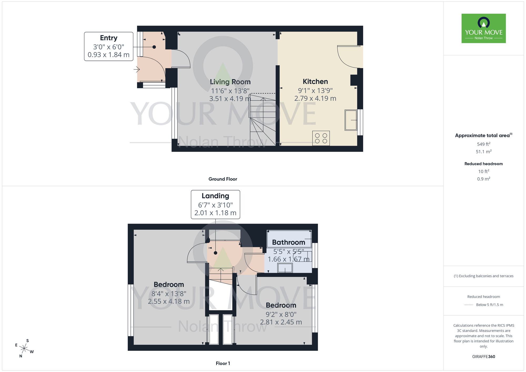 Floorplan of 2 bedroom End Terrace House for sale, Grasscroft, Northampton, Northamptonshire, NN2