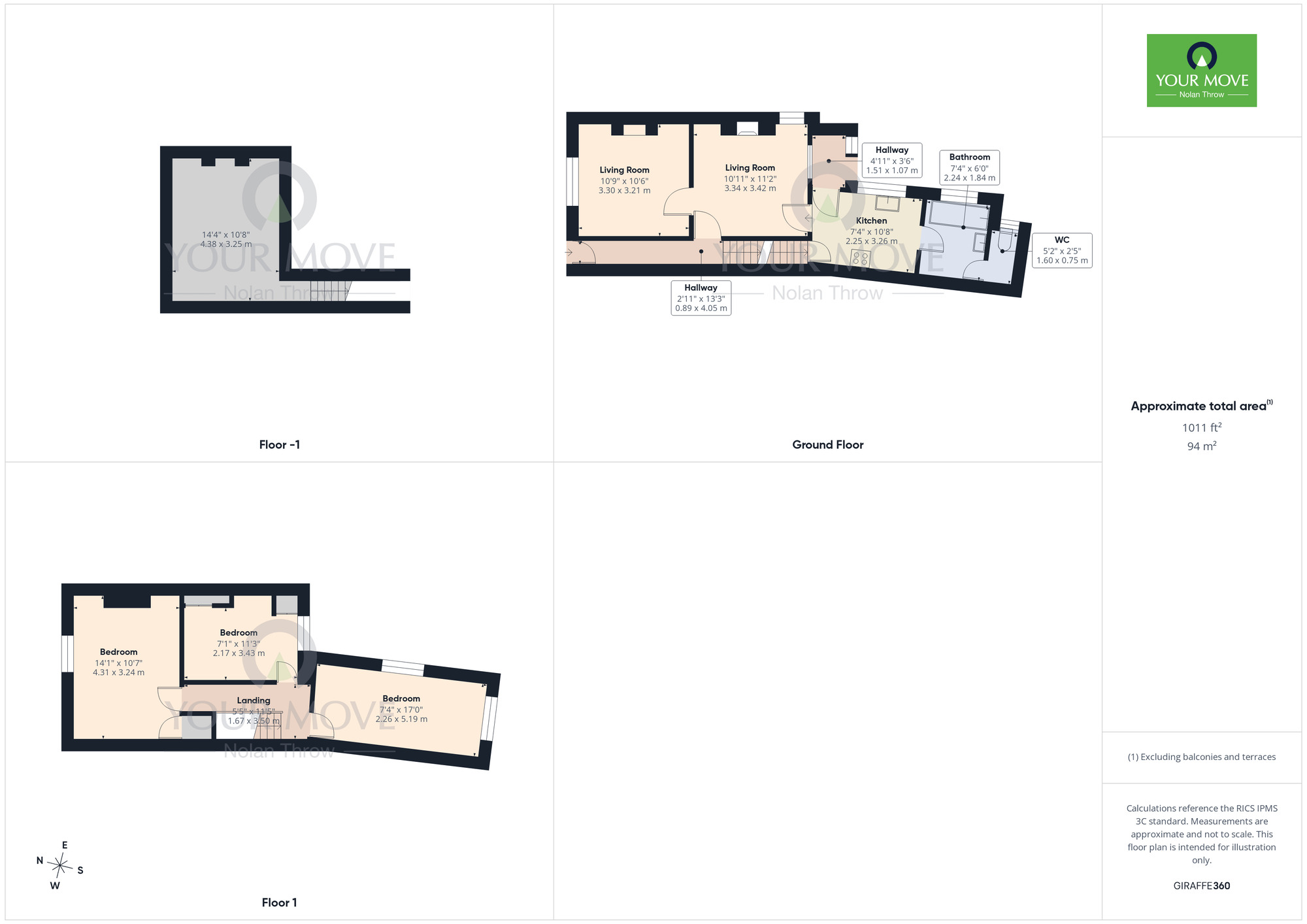 Floorplan of 3 bedroom Mid Terrace House to rent, Gordon Street, Northampton, Northamptonshire, NN2