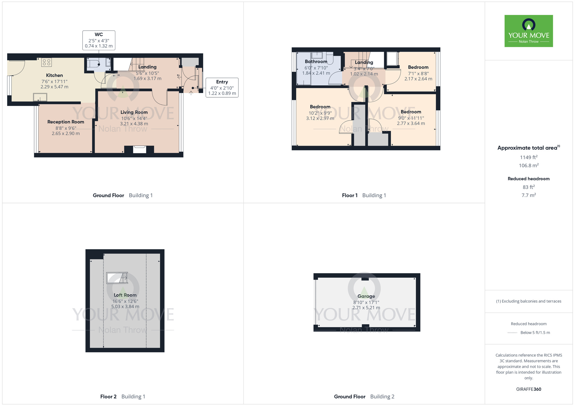 Floorplan of 3 bedroom Mid Terrace House for sale, Chalcombe Road, Kingsthorpe, Northampton, Northamptonshire, NN2