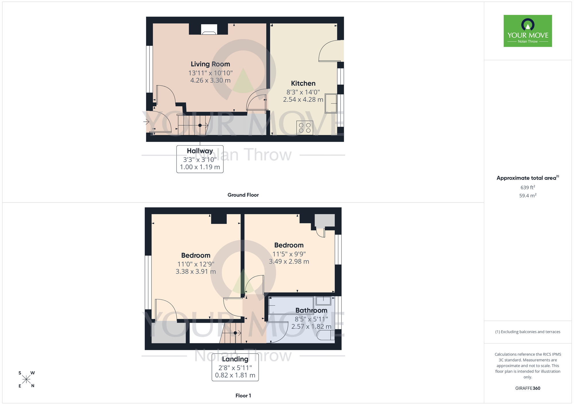 Floorplan of 2 bedroom Mid Terrace House for sale, High Street, Kingsthorpe Village, Northamptonshire, NN2