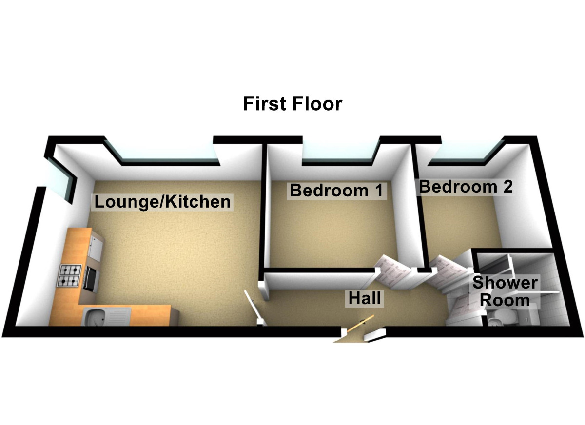 Floorplan of 2 bedroom Flat to rent, Fairview Road, Kingswood, Bristol, BS15