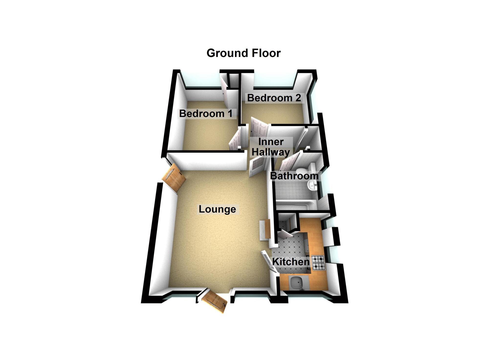 Floorplan of 2 bedroom Flat to rent, St. Keyna Road, Keynsham, Bristol, BS31
