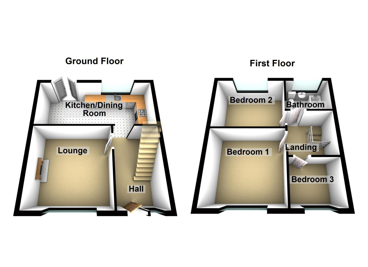 Floorplan of 3 bedroom Mid Terrace House to rent, Apperley Close, Yate, Bristol, BS37