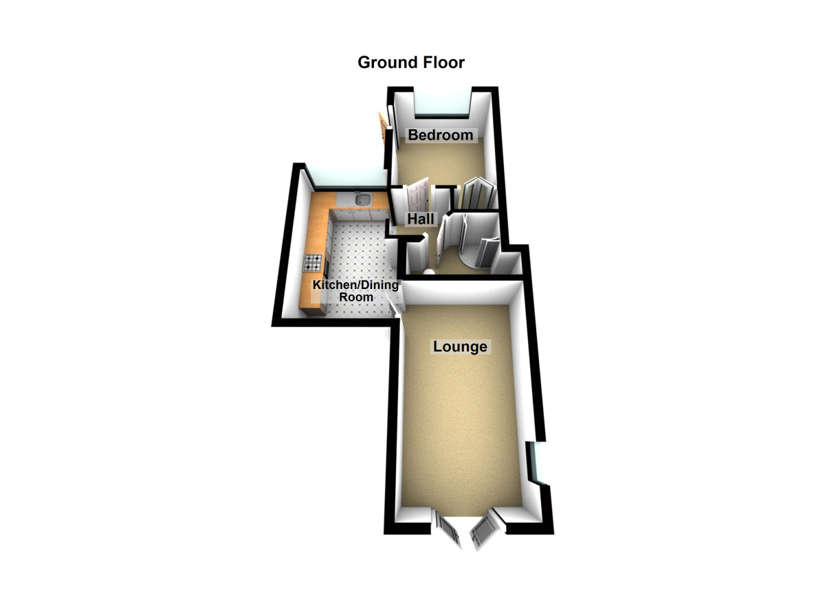 Floorplan of 1 bedroom  Bungalow to rent, Vandyck Avenue, Keynsham, Bristol, BS31