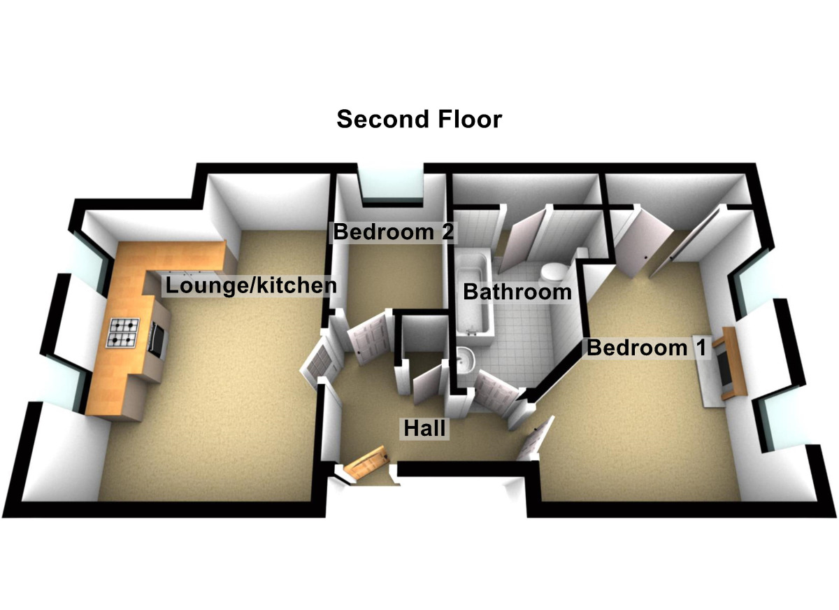 Floorplan of 2 bedroom Flat to rent, Station Road, Yate, Bristol, BS37