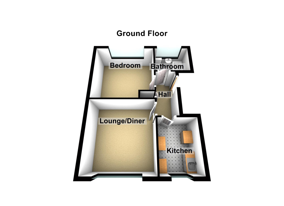 Floorplan of 1 bedroom Flat to rent, Orchard Close, Keynsham, Bristol, BS31