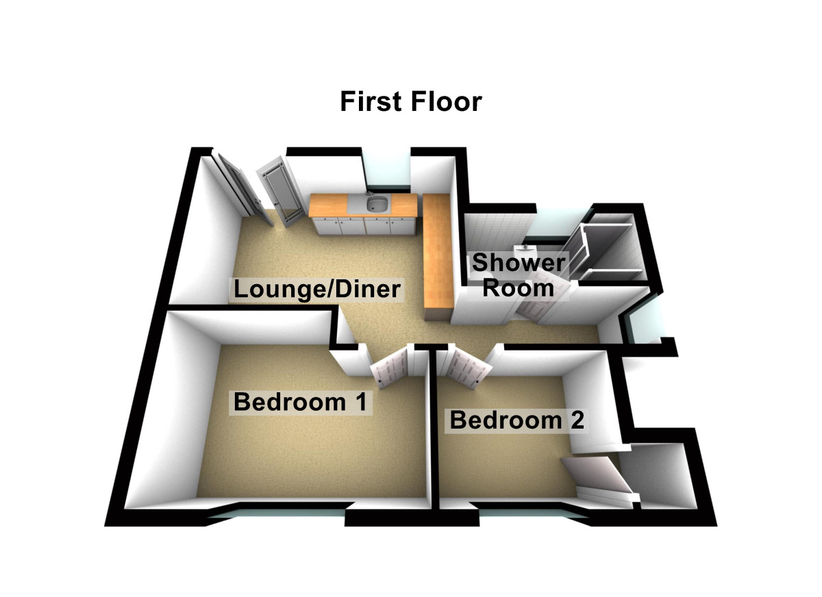 Floorplan of 2 bedroom  Flat to rent, Cleeve Grove, Keynsham, Bristol, BS31