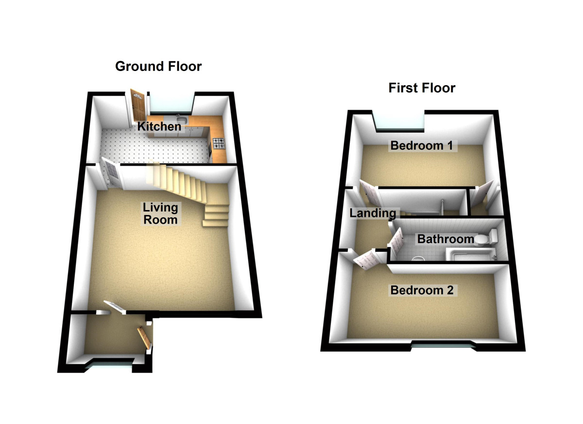 Floorplan of 2 bedroom Semi Detached House to rent, Wavell Close, Yate, Bristol, BS37
