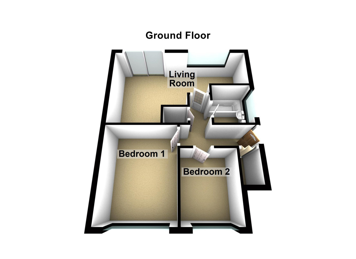 Floorplan of 2 bedroom  Flat to rent, Chelsea Close, Keynsham, Bristol, BS31