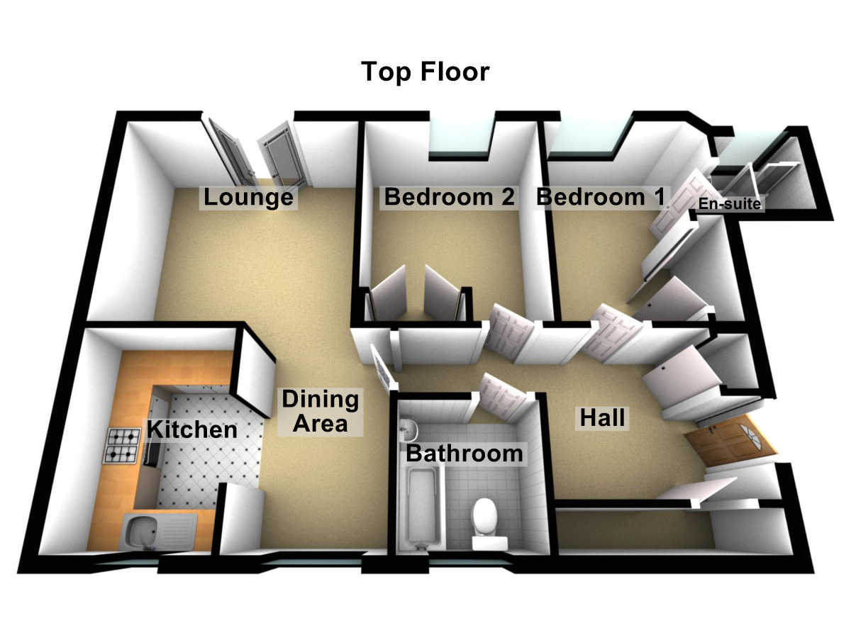 Floorplan of 2 bedroom Flat to rent, Montreal Avenue, Bristol, BS7