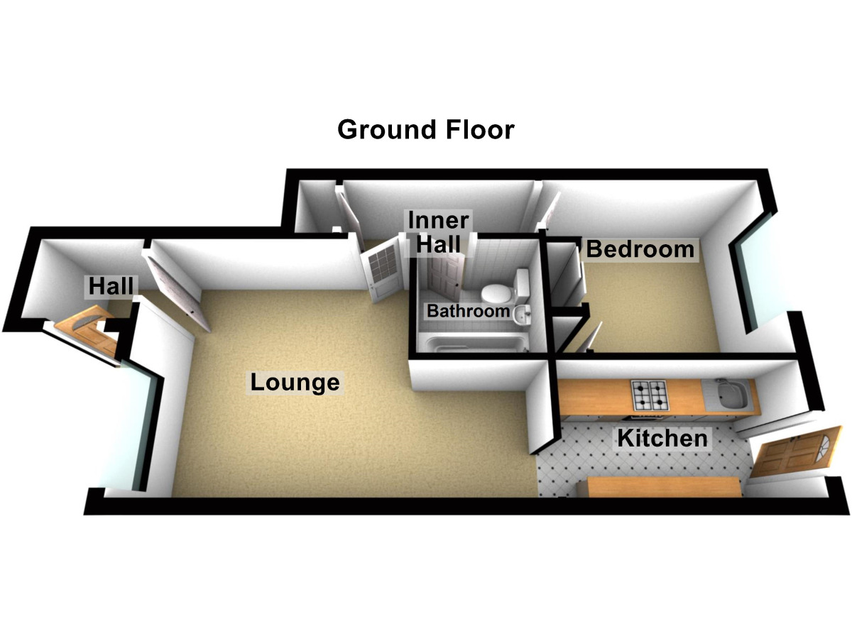 Floorplan of 1 bedroom  Flat to rent, Ferndale Avenue, Longwell Green, Bristol, BS30