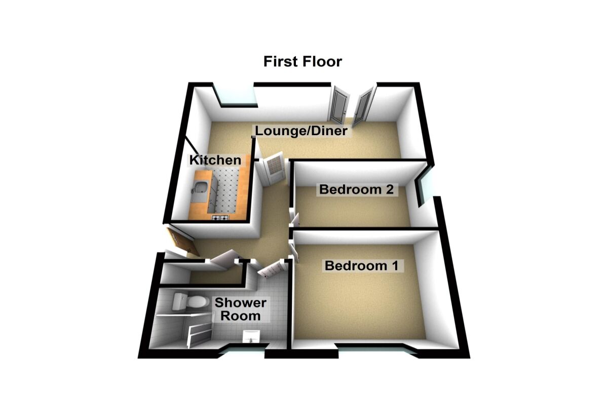 Floorplan of 2 bedroom  Flat to rent, Butlers Close, Bristol, BS5