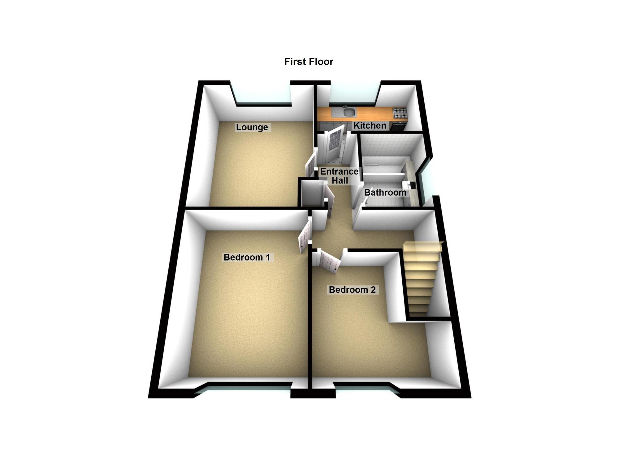 Floorplan of 2 bedroom Flat to rent, Gainsborough Road, Keynsham, Somerset, BS31