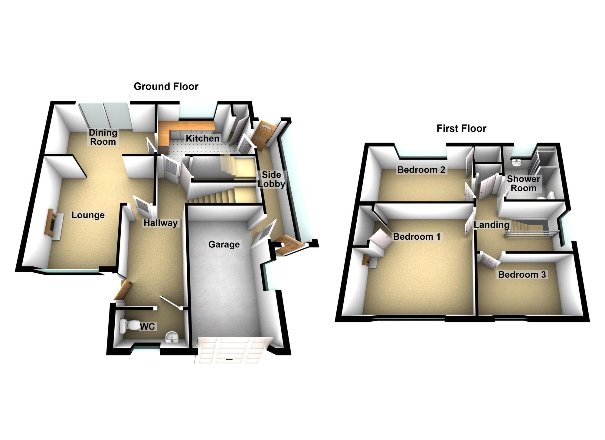 Floorplan of 3 bedroom Semi Detached House for sale, Avon Road, Keynsham, Somerset, BS31