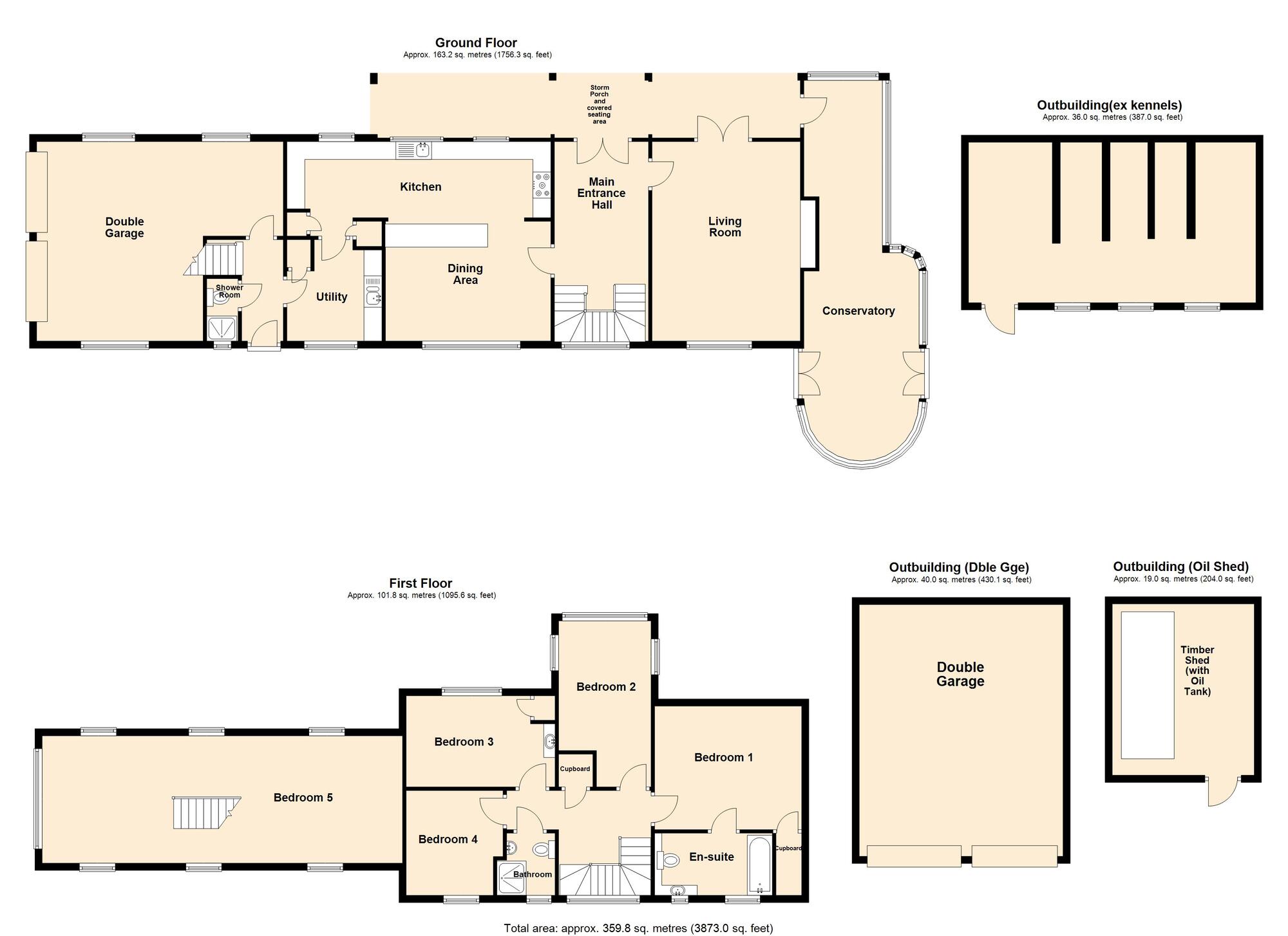 Floorplan of 4 bedroom Detached House for sale, Lake House Lane, East Brent, Somerset, TA9
