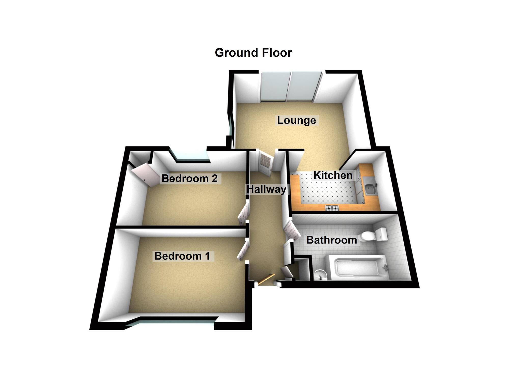 Floorplan of 2 bedroom  Flat to rent, St. Georges Road, Keynsham, Somerset, BS31
