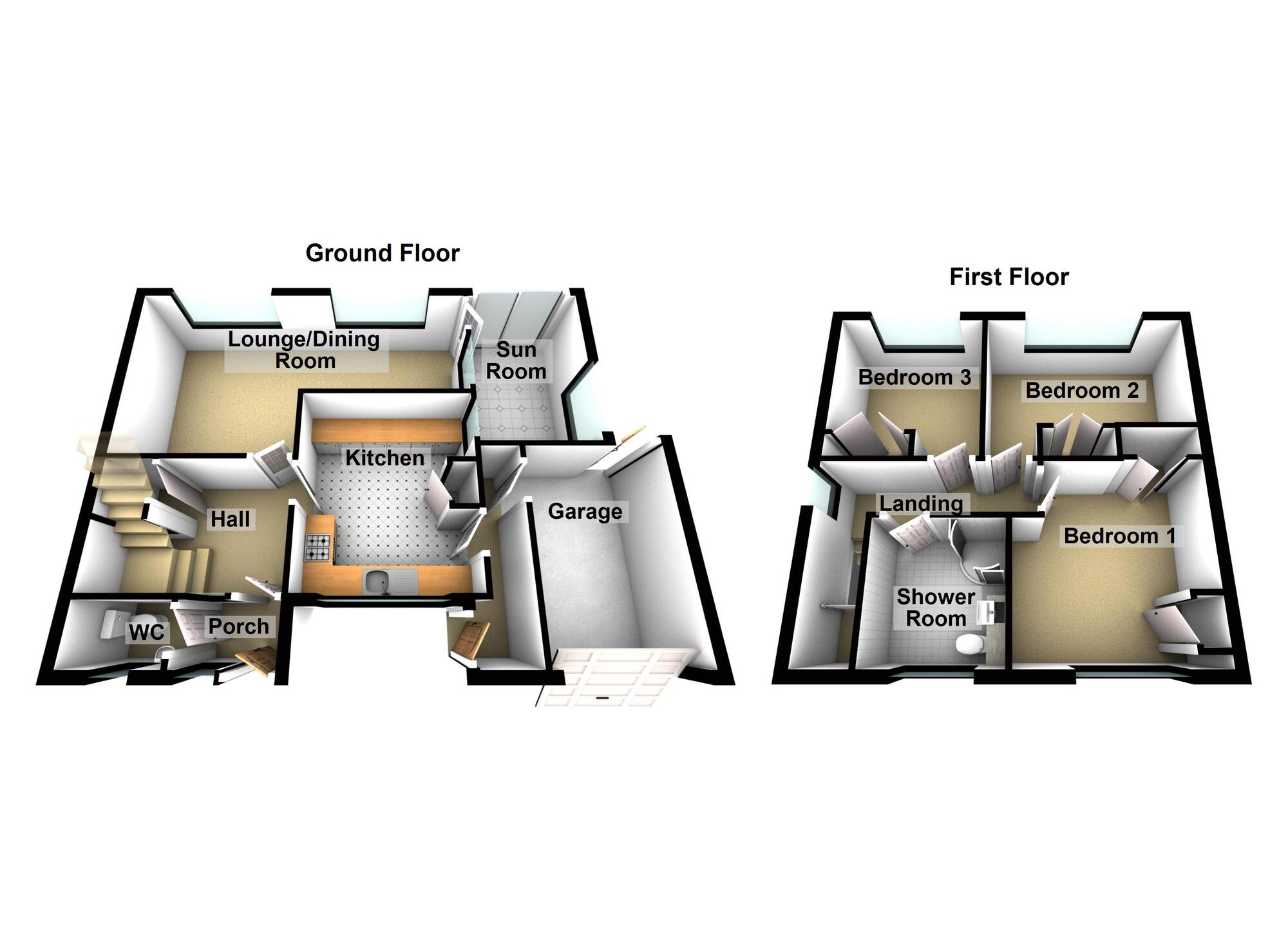 Floorplan of 3 bedroom Link Detached House to rent, Hurn Lane, Keynsham, Bristol, BS31