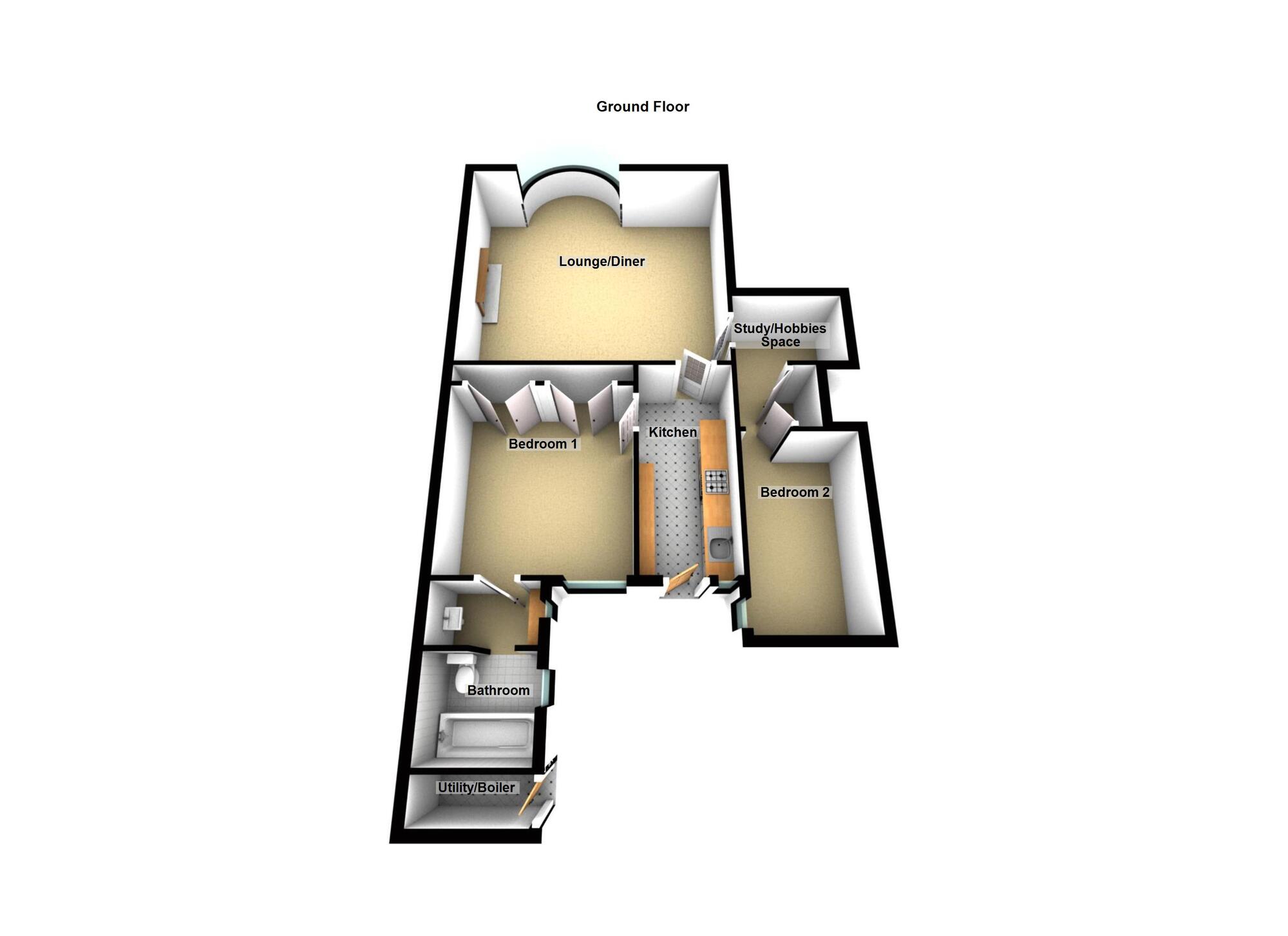Floorplan of 2 bedroom  Flat for sale, Avon Road, Keynsham, Bristol, BS31