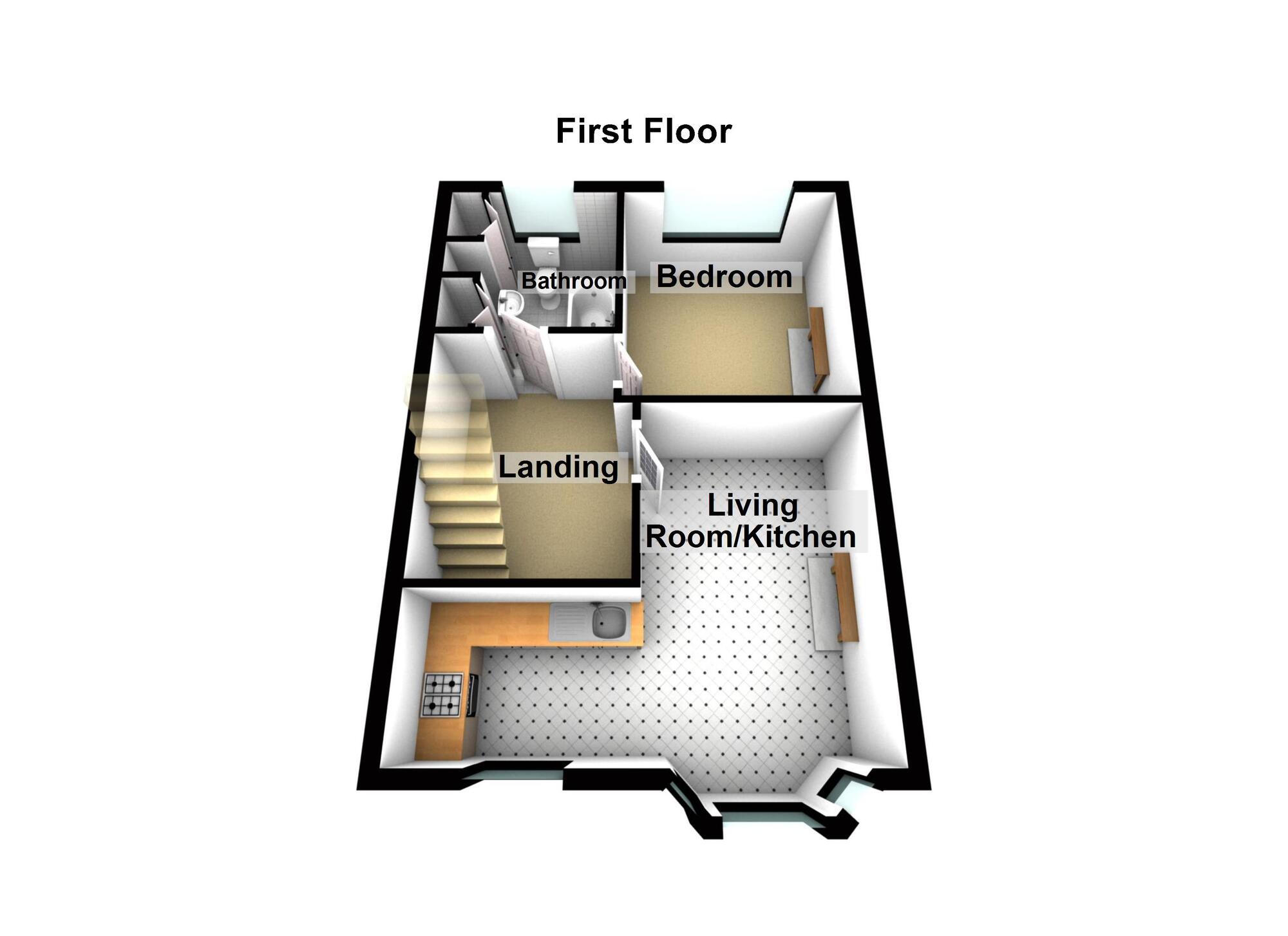 Floorplan of 1 bedroom Flat for sale, Hinton Road, Fishponds, Bristol, BS16