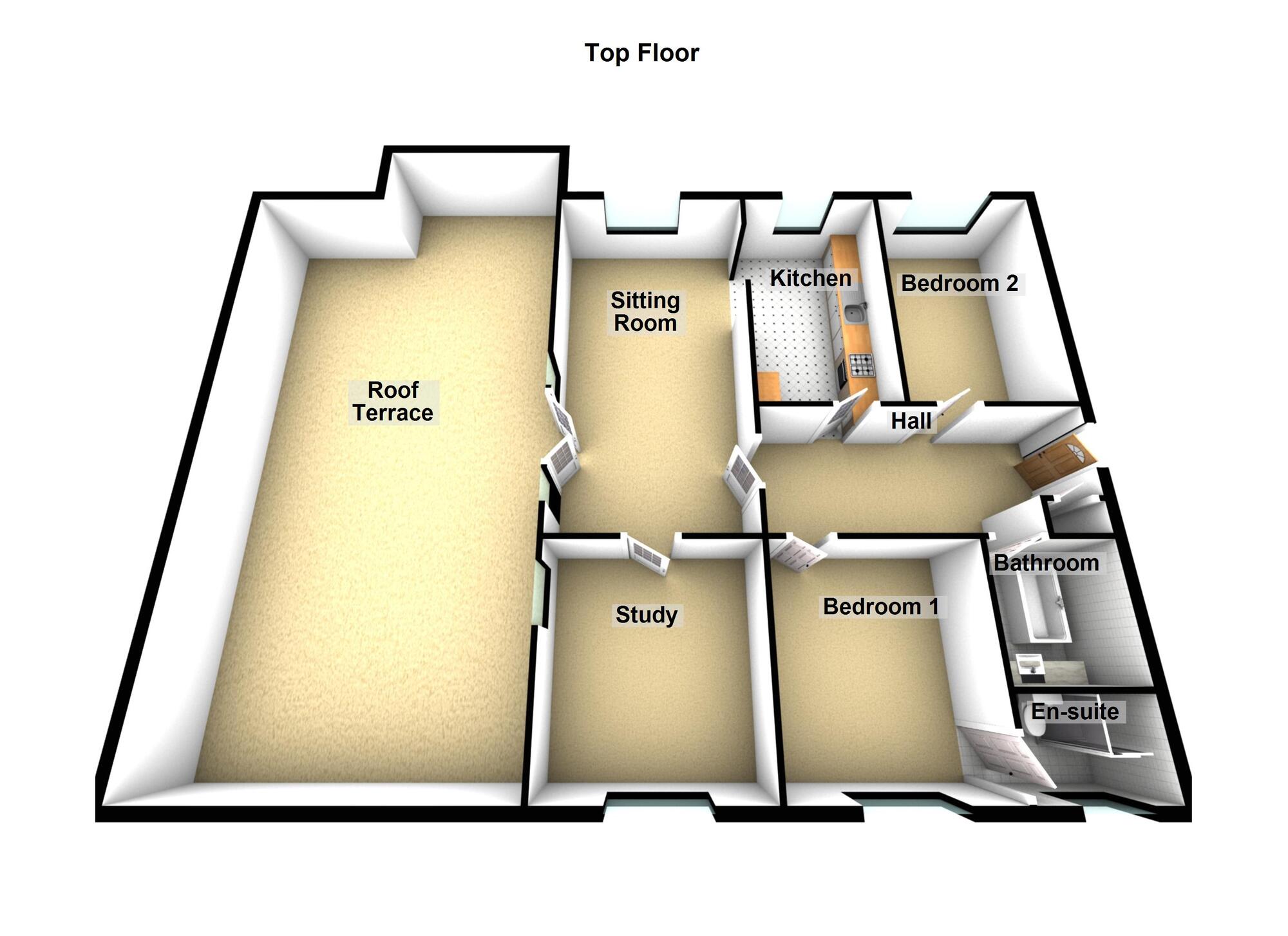 Floorplan of 2 bedroom  Flat for sale, Bath Road, Brislington, Bristol, BS4