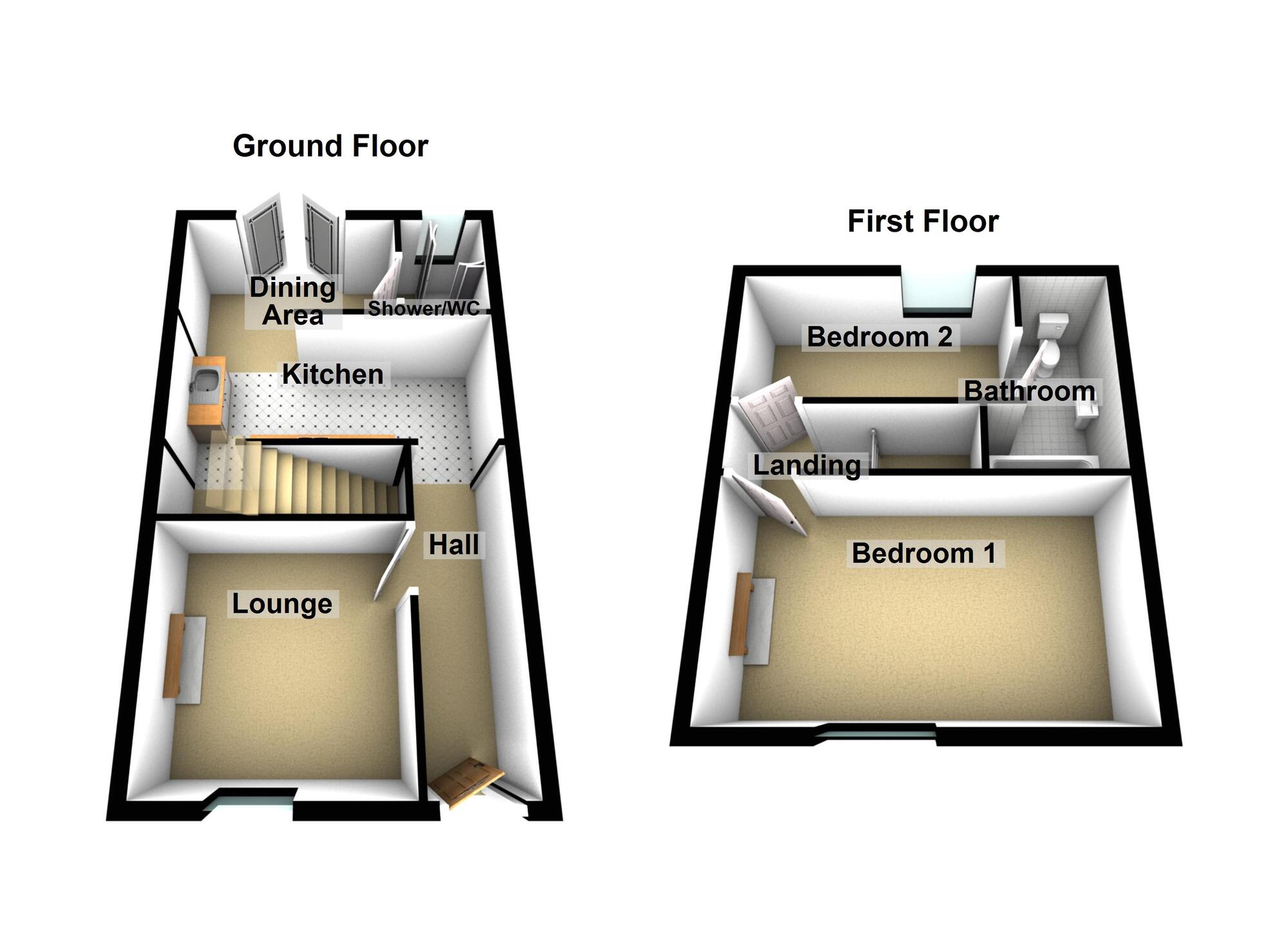 Floorplan of 2 bedroom End Terrace House for sale, Bath Hill, Keynsham, Bristol, BS31
