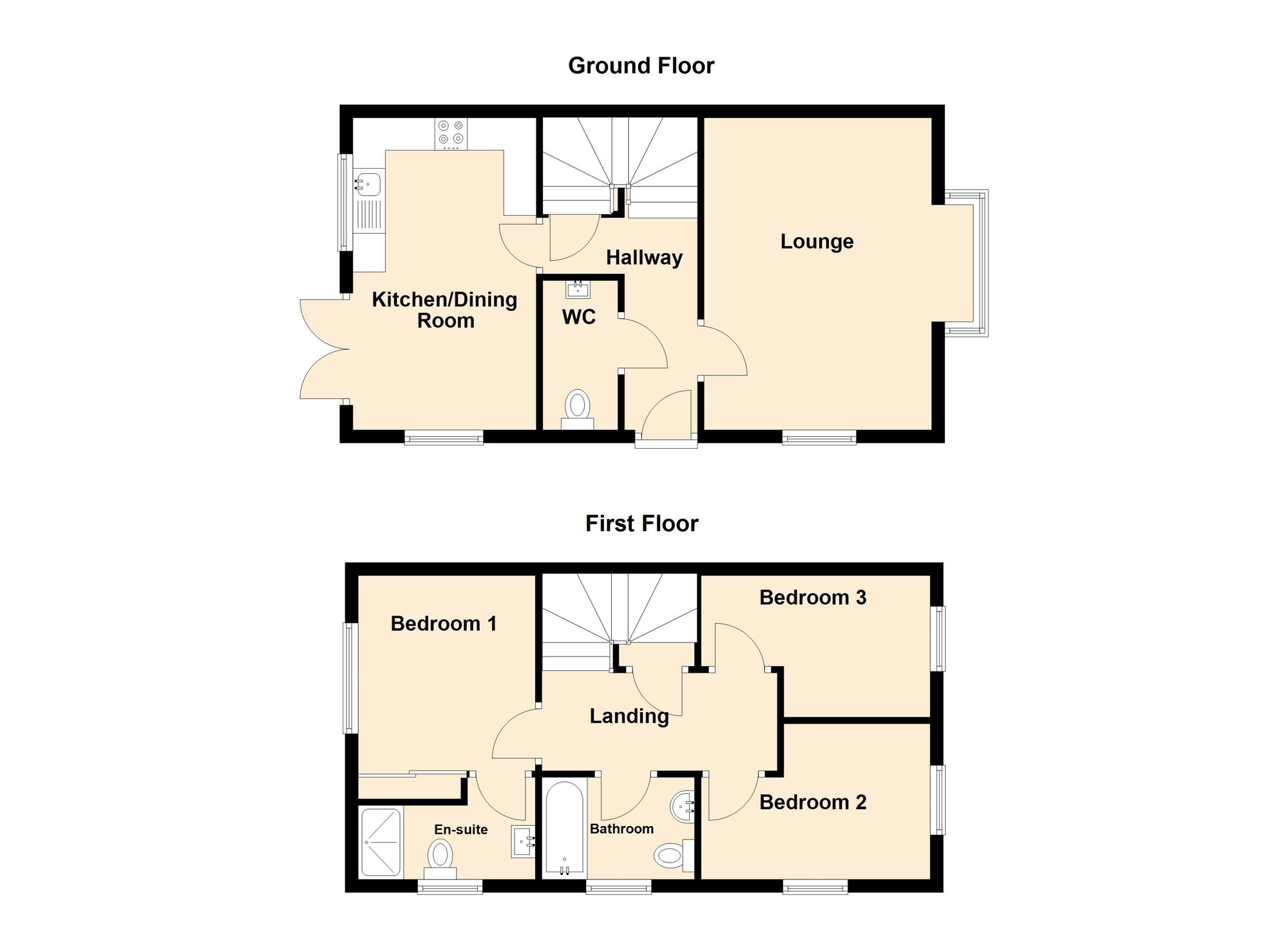 Floorplan of 3 bedroom Detached House for sale, Alcina Way, Keynsham, Somerset, BS31