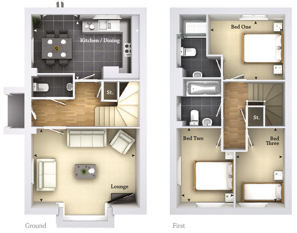 Floorplan of 3 bedroom Detached House for sale, Alcina Way, Keynsham, Bristol, BS31