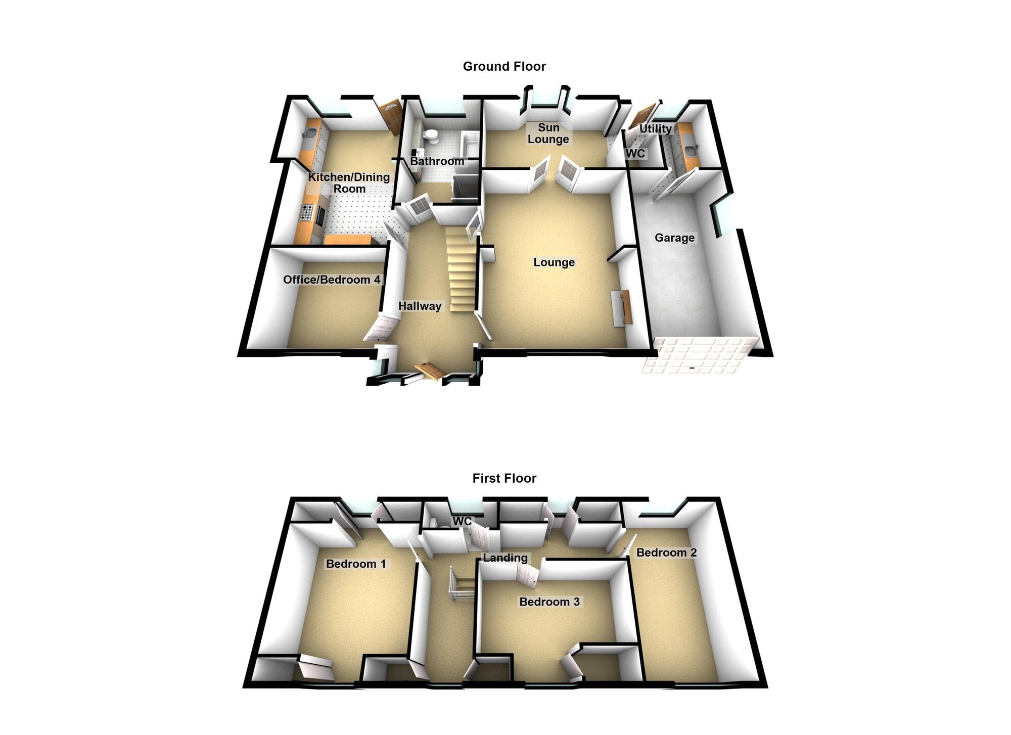 Floorplan of 4 bedroom Detached House for sale, Bath Road, Saltford, Somerset, BS31