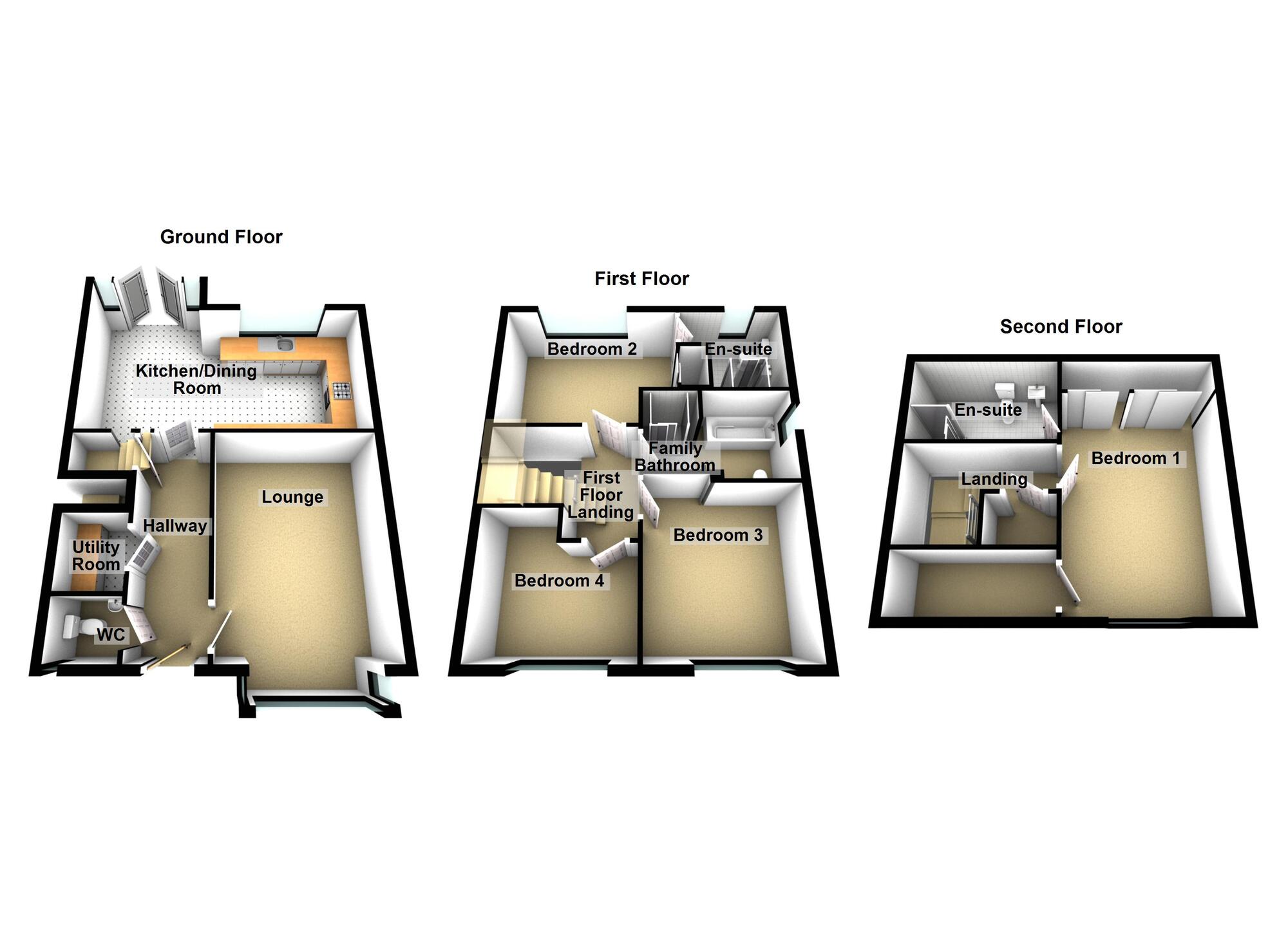 Floorplan of 4 bedroom Detached House for sale, Alexander Road, Keynsham, Somerset, BS31