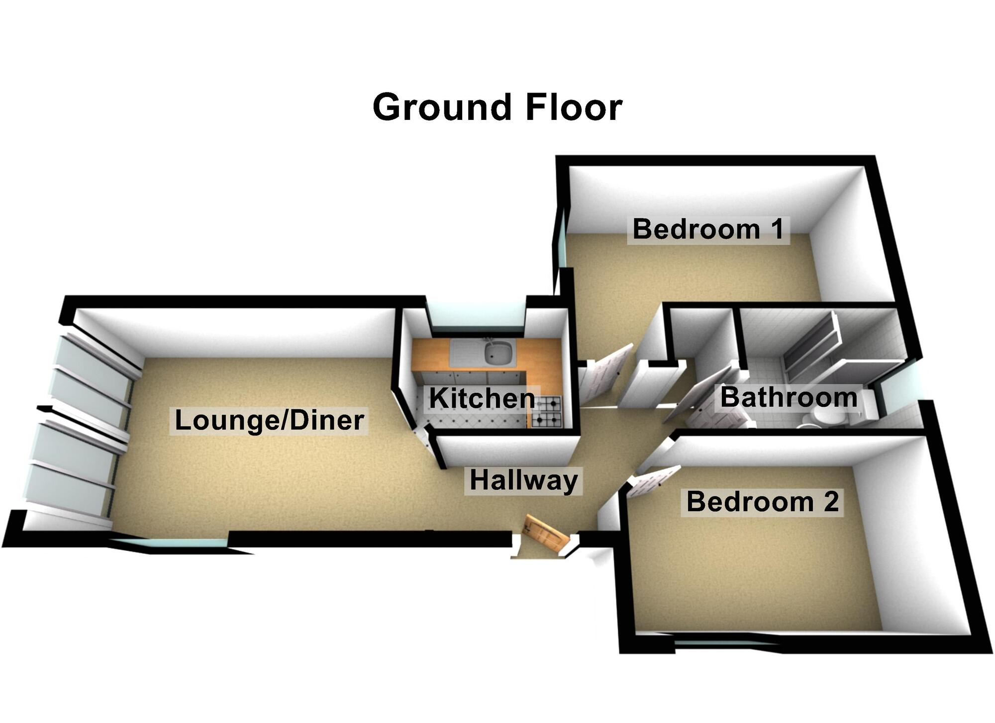 Floorplan of 2 bedroom Detached Bungalow for sale, St. Clements Road, Keynsham, Bristol, BS31