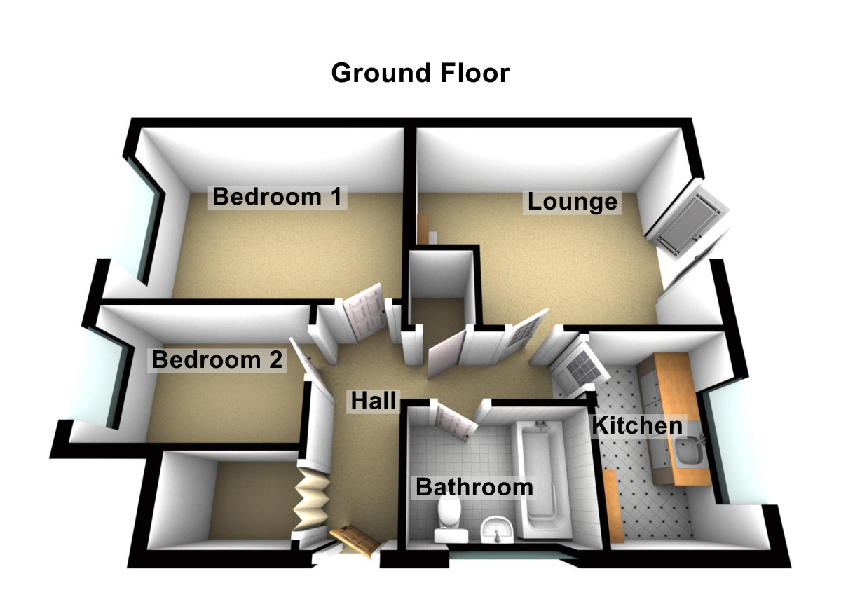 Floorplan of 2 bedroom  Flat for sale, Rubens Close, Keynsham, Bristol, BS31