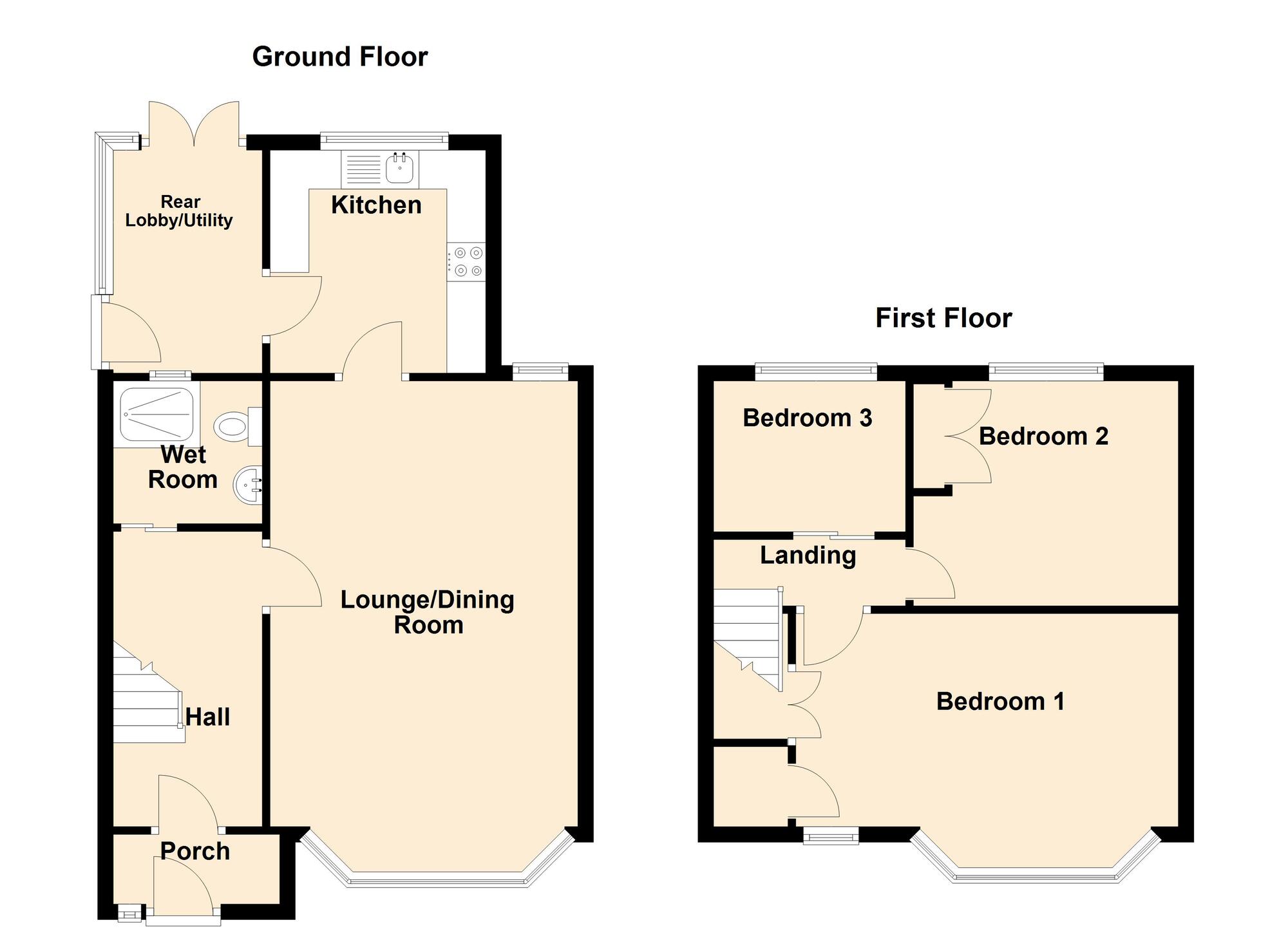 Floorplan of 3 bedroom Semi Detached House to rent, Birchdale Road, Bristol, Somerset, BS14
