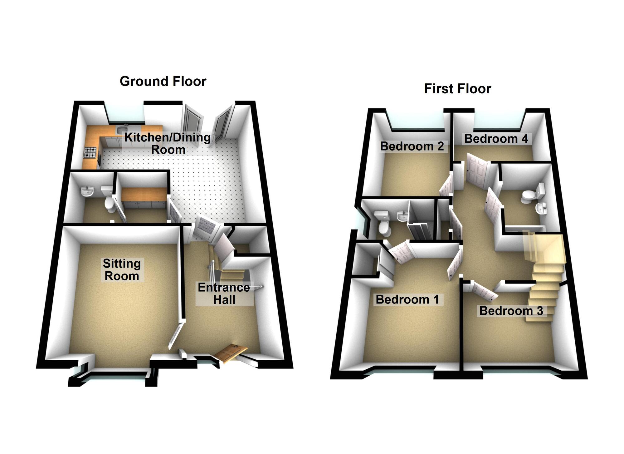 Floorplan of 4 bedroom Detached House for sale, Fairfield Way, Keynsham, Bristol, BS31