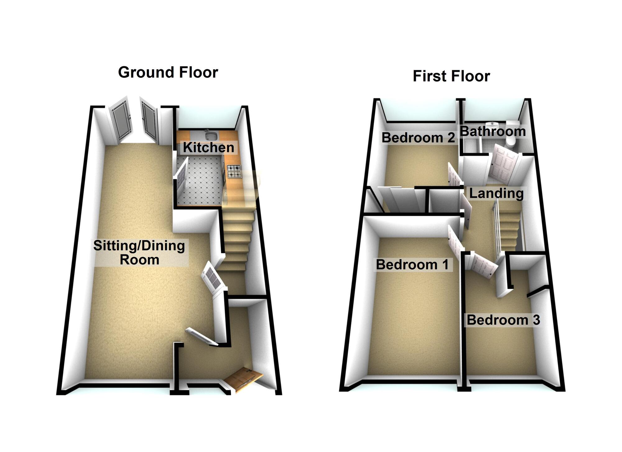 Floorplan of 3 bedroom Mid Terrace House for sale, Maple Walk, Pucklechurch, Bristol, BS16