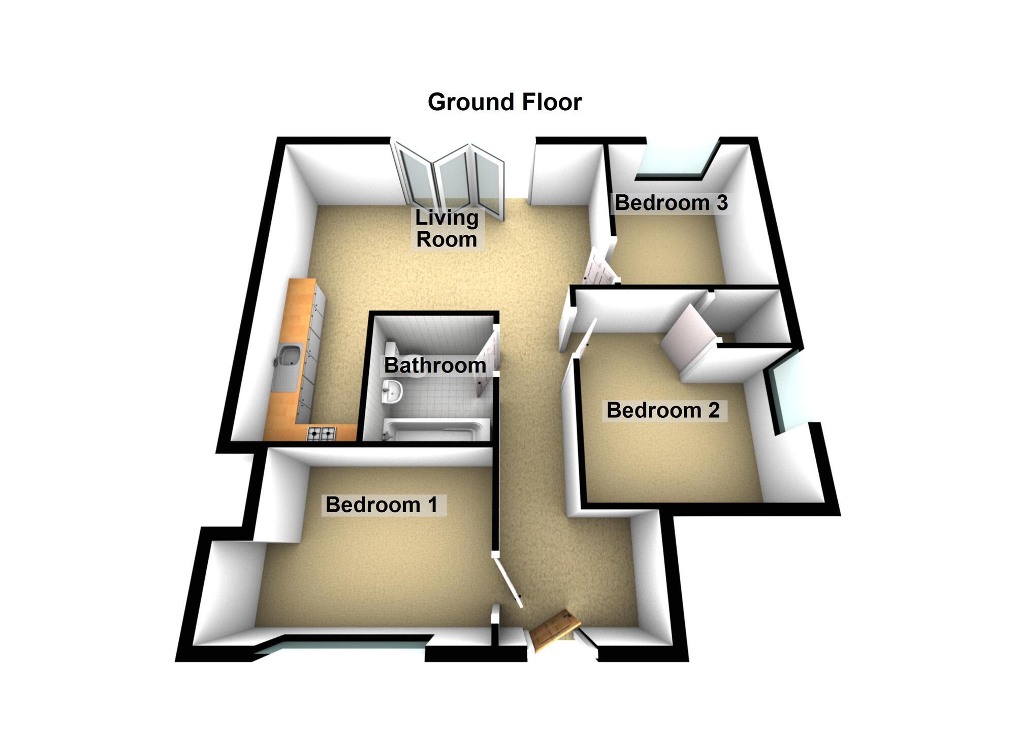 Floorplan of 3 bedroom Flat for sale, Harewood Road, Bristol, BS5