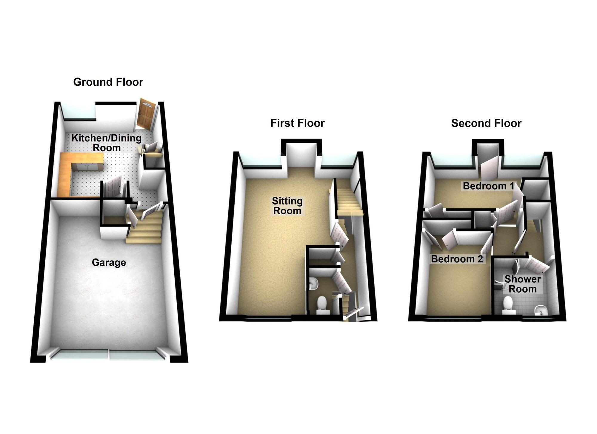 Floorplan of 2 bedroom Mid Terrace House for sale, Old Vicarage Green, Keynsham, Bristol, BS31